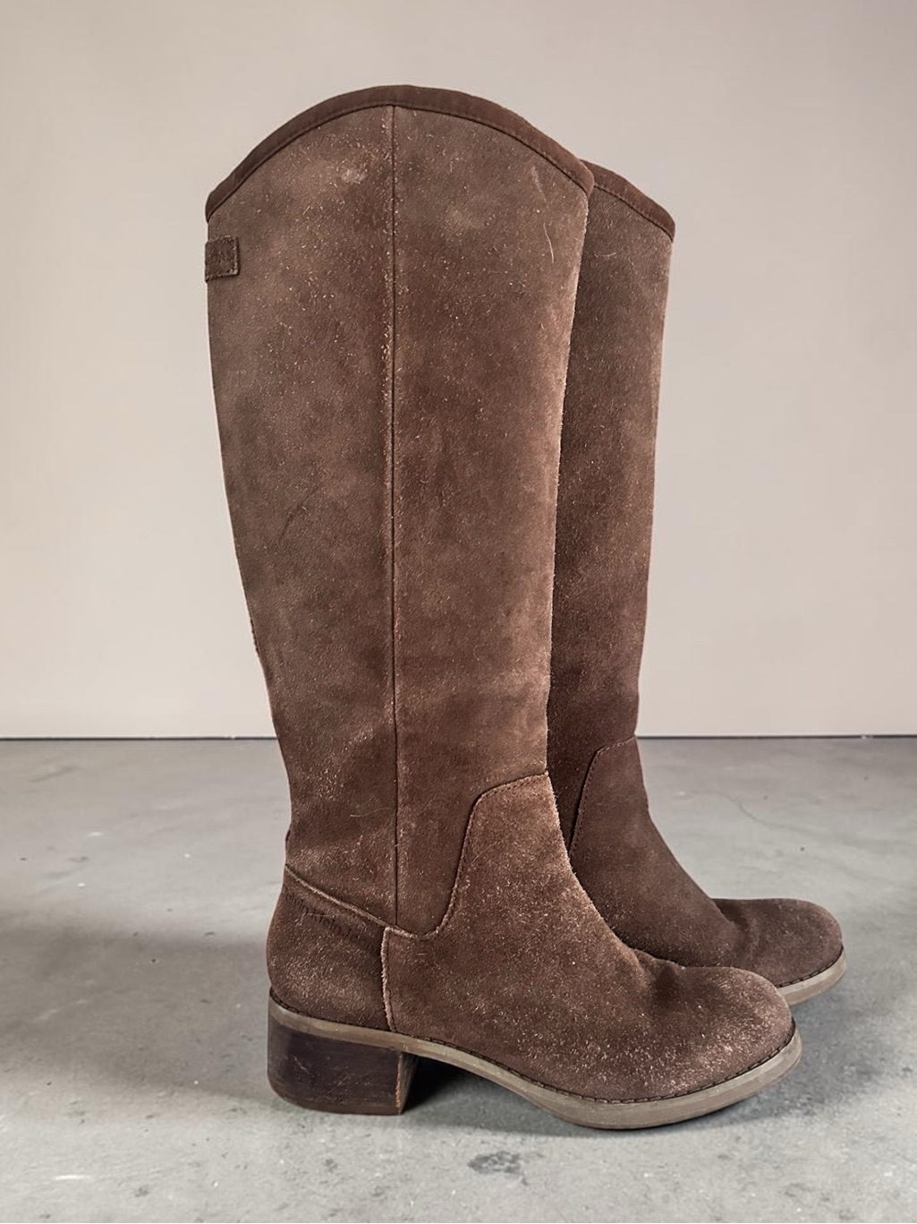 Vintage Calvin Klein Women's Brown Suede Knee-High Boots